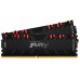 Модуль памяти для компьютера DDR4 16GB (2x8GB) 4266 MHz Renegade RGB Black Kingston Fury (ex.HyperX) (KF442C19RBAK2/16)