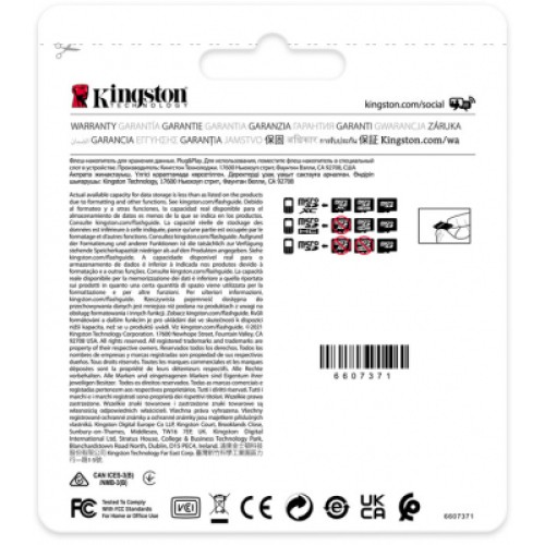 Карта памяти Kingston 32GB microSDHC class 10 UHS-I V30 A1 (SDCIT2/32GB)