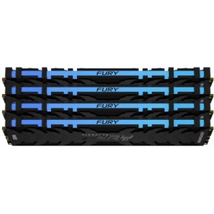 Модуль памяти для компьютера DDR4 32GB (4x8GB) 3600 MHz Renegade RGB Black Kingston Fury (ex.HyperX) (KF436C16RBAK4/32)