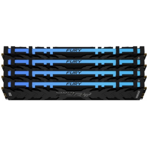 Модуль памяти для компьютера DDR4 32GB (4x8GB) 3600 MHz Renegade RGB Black Kingston Fury (ex.HyperX) (KF436C16RBAK4/32)