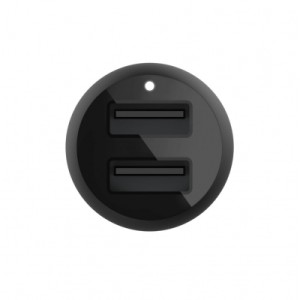 Зарядное устройство Belkin Car Charger (24W) Dual USB-A, USB-A - Lightning, 1m, black (CCD001BT1MBK)