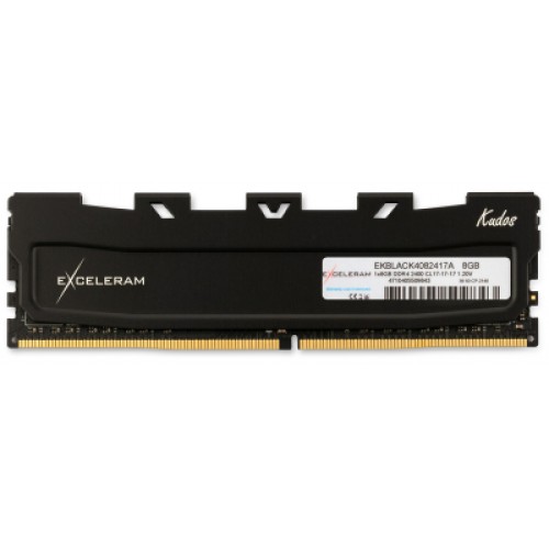 Модуль памяти для компьютера DDR4 8GB 2400 MHz Black Kudos eXceleram (EKBLACK4082417A) Модуль памяти для компьютера DDR4 8GB 2400 MHz Black Kudos eXceleram (EKBLACK4082417A)