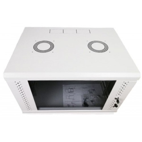Шкаф настенный Eserver 12U 600х600х637 (Ш*Г*В), стекло (ES-Е1260G)