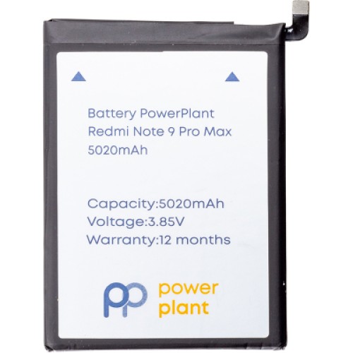 Аккумуляторная батарея PowerPlant Xiaomi Redmi Note 9 Pro Max (BN52) 5020mAh (SM220373)
