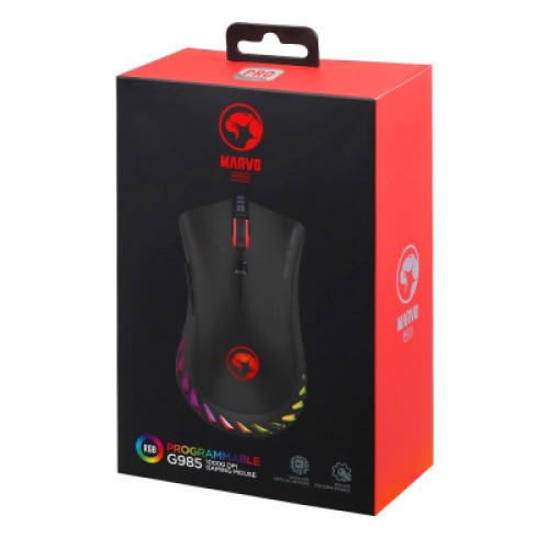 Мышка Marvo G985 RGB-LED USB Black (G985)