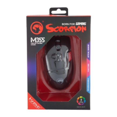 Мышка Marvo M355 7colors-LED USB Black (M355)