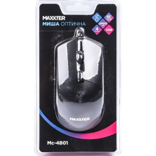 Мышка Maxxter Mc-4B01 USB Black (Mc-4B01)