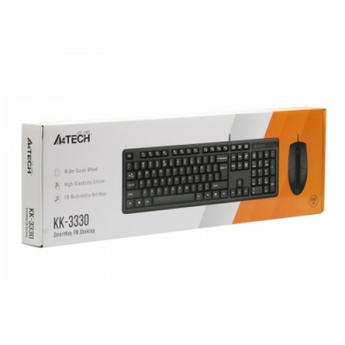 Комплект A4Tech KK-3330 USB Black (KK-3330 Black)