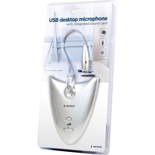 Микрофон Gembird MIC-DU-01 Silver (MIC-DU-01)