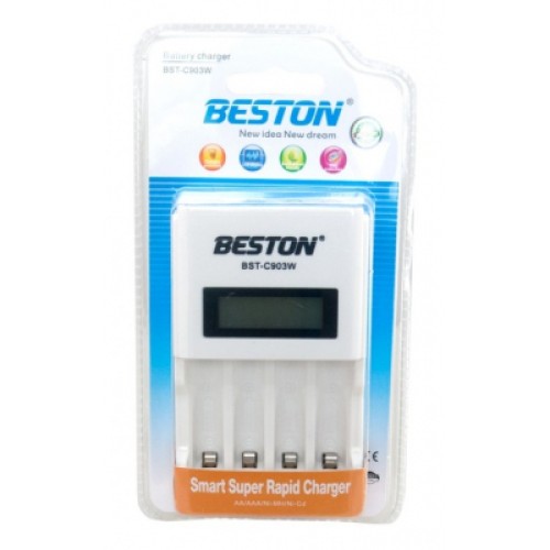 Зарядное устройство для аккумуляторов Beston BST-C903W 4slots for AA/AAA, Ni-MH/Ni-CD (AAB1850)