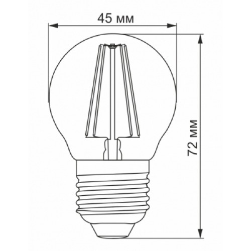Лампочка TITANUM Filament G45 4W E27 2200K бронза (TLFG4504272A)