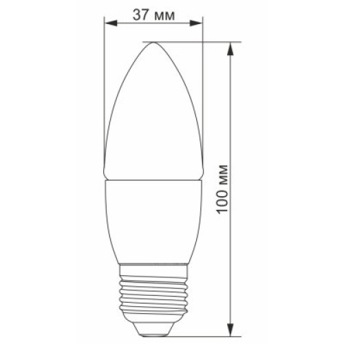 Лампочка TITANUM C37 6W E27 3000K (TLС3706273)