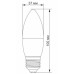 Лампочка TITANUM C37 6W E27 3000K (TLС3706273)