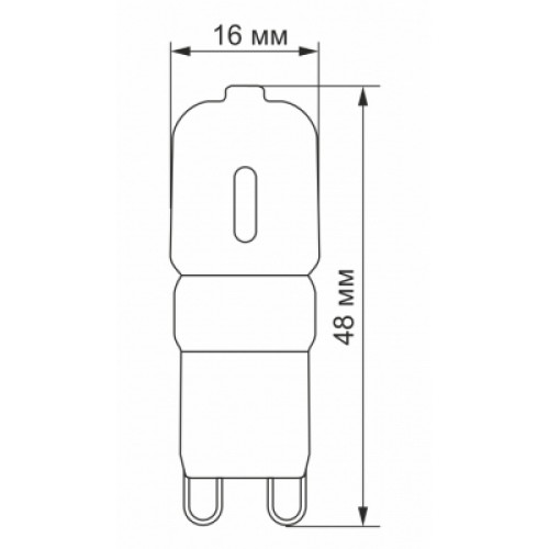 Лампочка Videx G9e 2.5W G9 4100K (VL-G9e-25224)