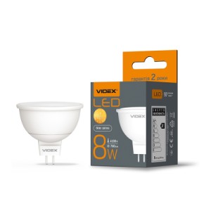 Лампочка Videx MR16e 8W GU5.3 4100K (VL-MR16e-08534)