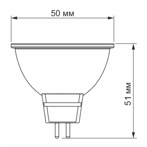Лампочка Videx MR16e 8W GU5.3 4100K (VL-MR16e-08534)