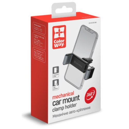 Универсальный автодержатель ColorWay Clamp Holder Black (CW-CHC012-BK)