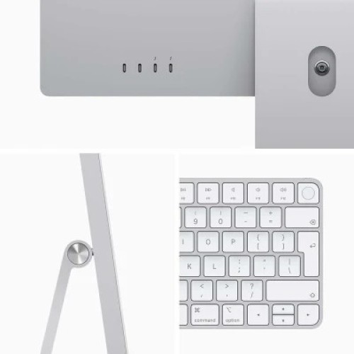 Компьютер Apple A2438 24" iMac Retina 4.5K / Apple M1 with 8-core GPU, 256SSD, Silver (MGPC3UA/A)