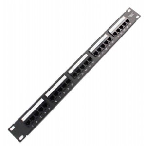 Патч-панель 19" телефонна 1U, 25xRJ-45, Cat.3, DUAL type Voltronic (PPU25-1U)