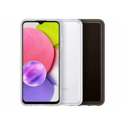 Чехол для мобильного телефона Samsung Soft Clear Cover Galaxy A03s (A037) Black (EF-QA037TBEGRU)