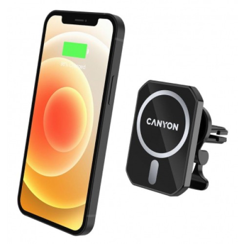 Универсальный автодержатель Canyon Magnetic car holder and wireless charger, C-15-01, 15W (CNE-CCA15B01) Универсальный автодержатель Canyon Magnetic car holder and wireless charger, C-15-01, 15W (CNE-CCA15B01)