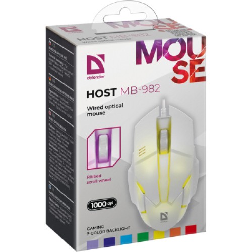 Мышка Defender Host MB-982 USB White (52983)