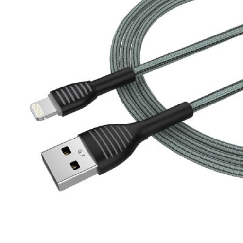 Дата кабель USB 2.0 AM to Lightning 1.0m ColorWay (CW-CBUL041-GR)