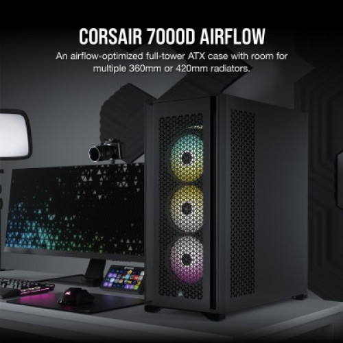 Корпус Corsair 7000D AIRFLOW Black (CC-9011218-WW) Корпус Corsair 7000D AIRFLOW Black (CC-9011218-WW)