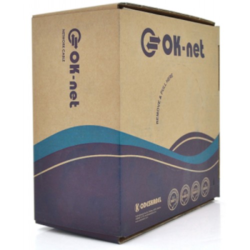 Кабель сетевой OK-Net UTP 305м cat.5 2 пари (U/UTP-cat.5-SL) (КПВ-ВП (100) 2*2*0,48 / 305)