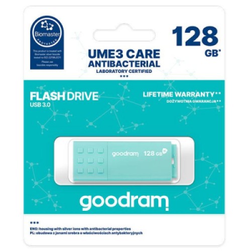 USB флеш накопитель Goodram 128GB UME3 Care Green USB 3.2 (UME3-1280CRR11)