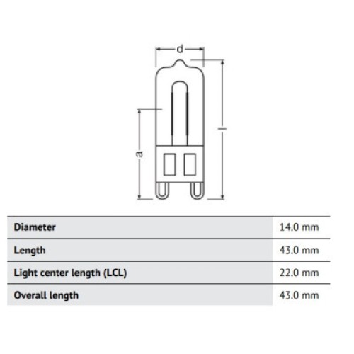 Лампочка Osram LEDVANCE HALOPIN ECO 33W/460Lm/2700K G9 (4008321208668)