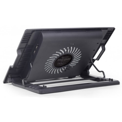 Подставка для ноутбука Gembird до 17", 1x150 mm fan, black (NBS-1F17T-01)