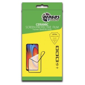 Стекло защитное Dengos Ceramic Film для Samsung Galaxy A03s (black) (TGCF-14)