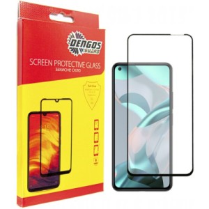 Стекло защитное Dengos Full Glue для Xiaomi 11 Lite 5G NE (black) (TGFG-190)