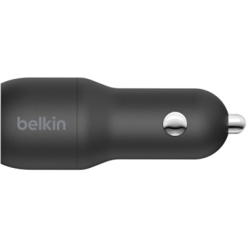 Зарядное устройство Belkin Car Charger (24W) Dual USB-A, USB-A - USB-C, 1m, black (CCE001BT1MBK)