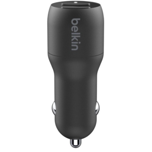 Зарядное устройство Belkin Car Charger (24W) Dual USB-A, USB-A - USB-C, 1m, black (CCE001BT1MBK)