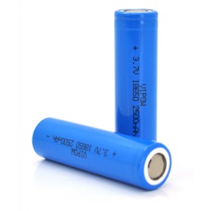Аккумулятор 18650 2500mAh, FlatTop, 3.7V, Blue Vipow (ICR18650-2500mAhFT)