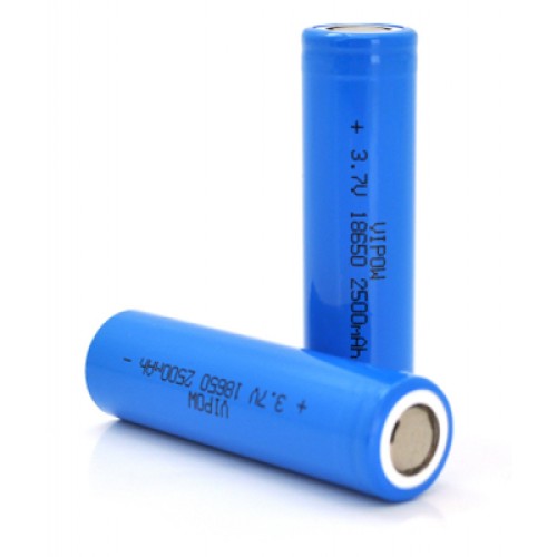 Аккумулятор 18650 2500mAh, FlatTop, 3.7V, Blue Vipow (ICR18650-2500mAhFT)