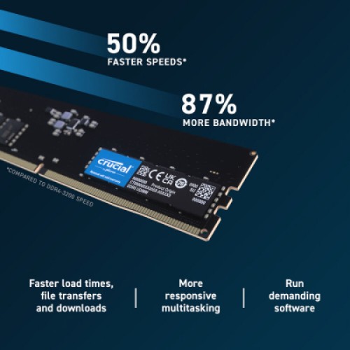 Модуль памяти для компьютера DDR5 32GB 4800 MHz Micron (CT32G48C40U5)