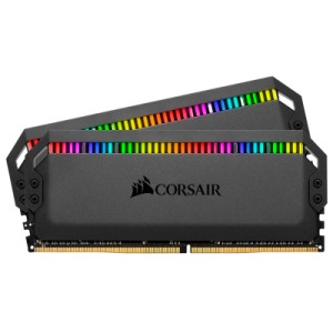 Модуль памяти для компьютера DDR4 16GB (2x8GB) 3600 MHz Dominator Platinum RGB Black Corsair (CMT16GX4M2K3600C16)