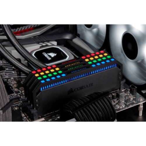 Модуль памяти для компьютера DDR4 16GB (2x8GB) 3600 MHz Dominator Platinum RGB Black Corsair (CMT16GX4M2K3600C16)