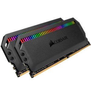 Модуль памяти для компьютера DDR4 16GB (2x8GB) 3600 MHz Dominator Platinum RGB Black Corsair (CMT16GX4M2K3600C16)