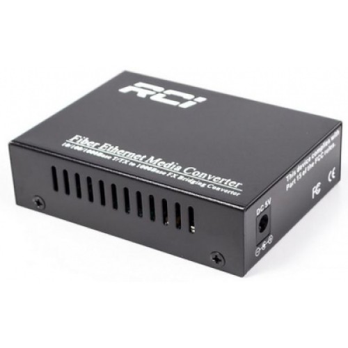 Медиаконвертер RCI 1G, SFP slot, RJ45, standart size metal case (RCI300S-G)