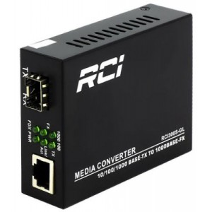 Медіаконвертер RCI 1G, SFP slot, RJ45, standart size metal case (RCI300S-GL)