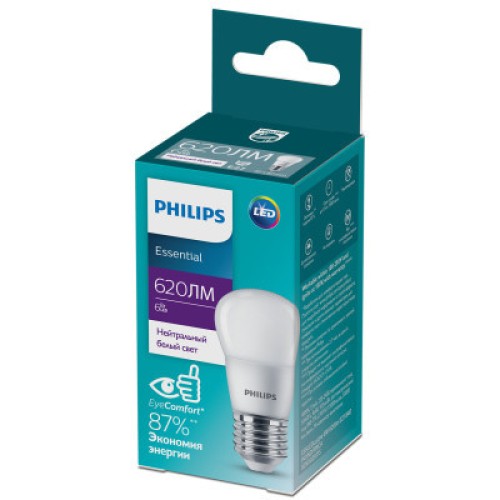 Лампочка Philips ESSLEDLustre 6W 620lm E27 840 P45NDFRRCA (929002971507)