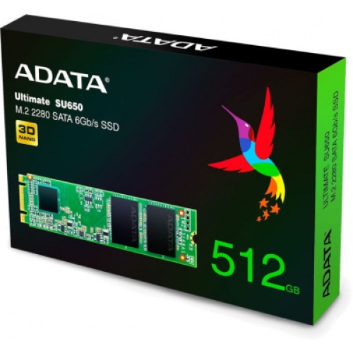 Накопитель SSD M.2 2280 512GB ADATA (ASU650NS38-512GT-C)