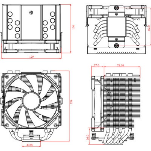 Кулер для процессора ID-Cooling SE-226-XT Black