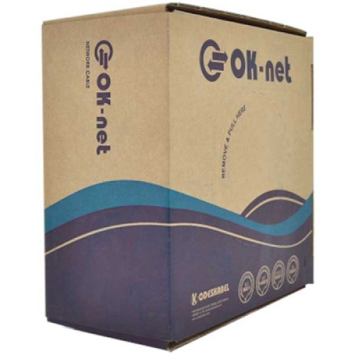 Кабель сетевой OK-Net UTP 305м cat.5e 2 пары (UTP-cat.5-SL) (КПП-ВП (100) 2*2*0,48 / 305)