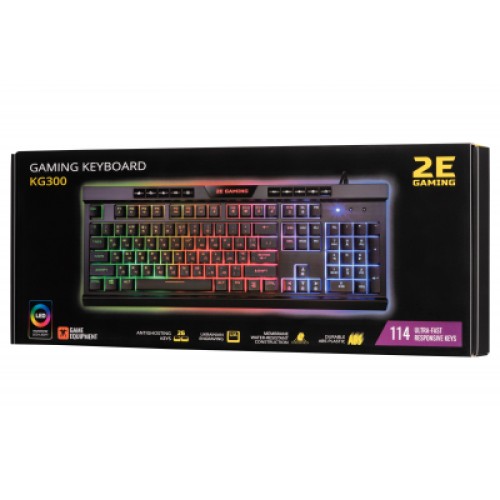 Клавиатура 2E GAMING KG300 LED USB Black (2E-KG300UB)