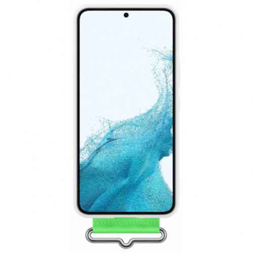 Чехол для мобильного телефона Samsung Silicone with Strap Cover Galaxy S22 White (EF-GS901TWEGRU)